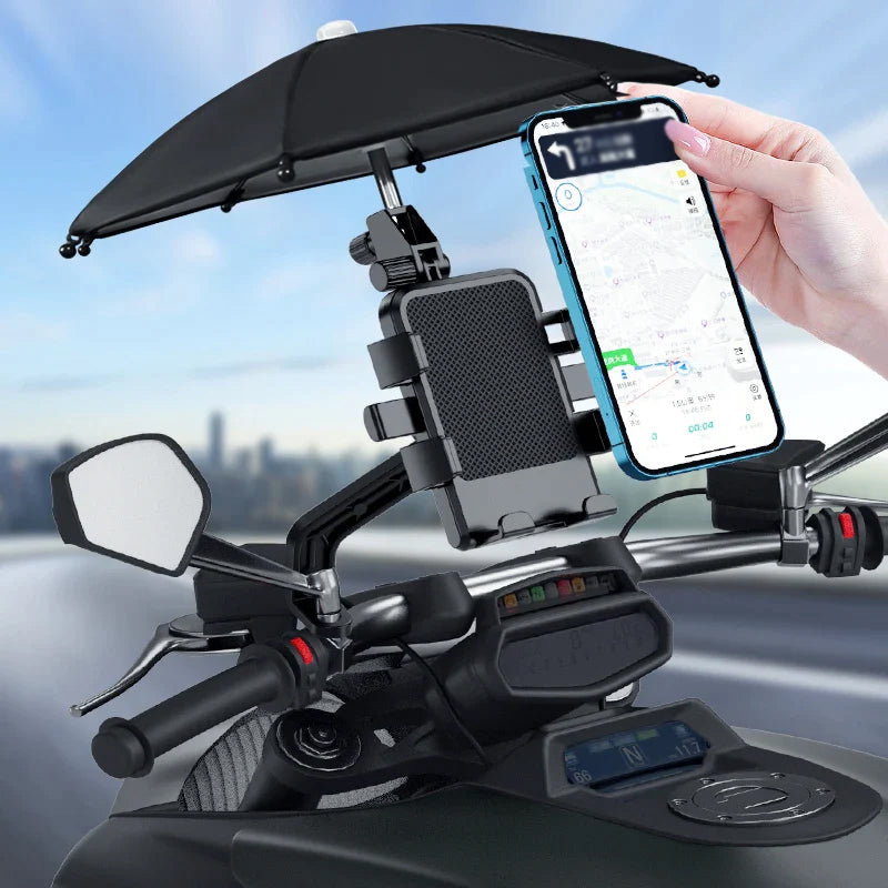 Lisslune | Motorcycle Phone Holder with Umbrella