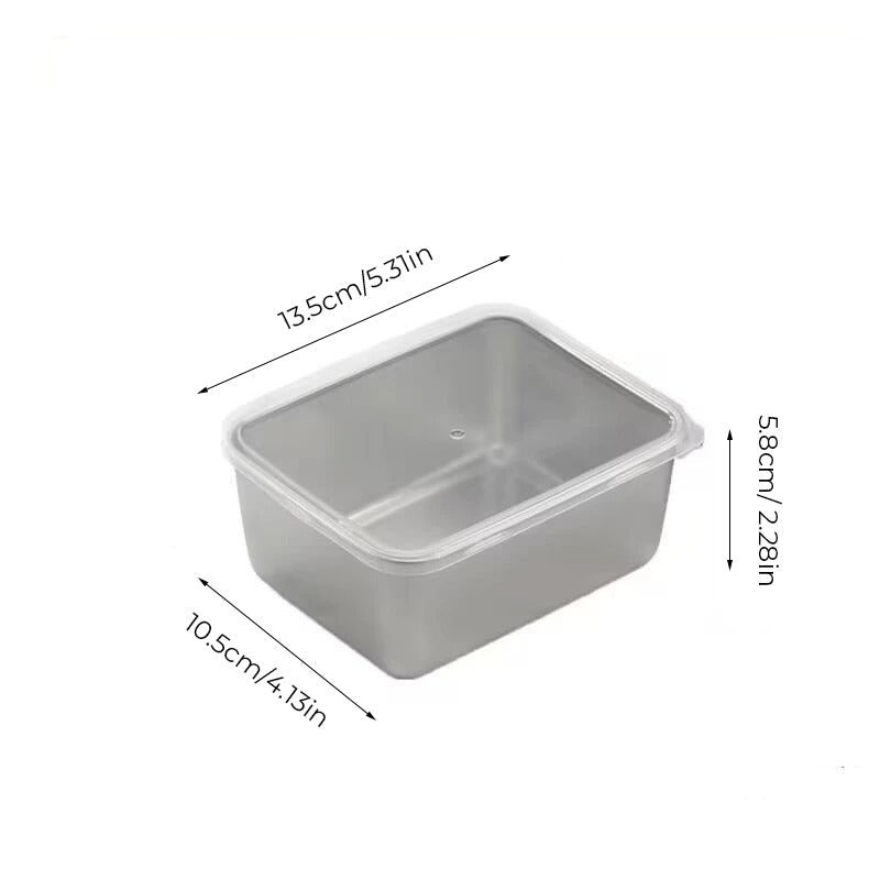 Lisslune | Stainless steel square plate (with lid)