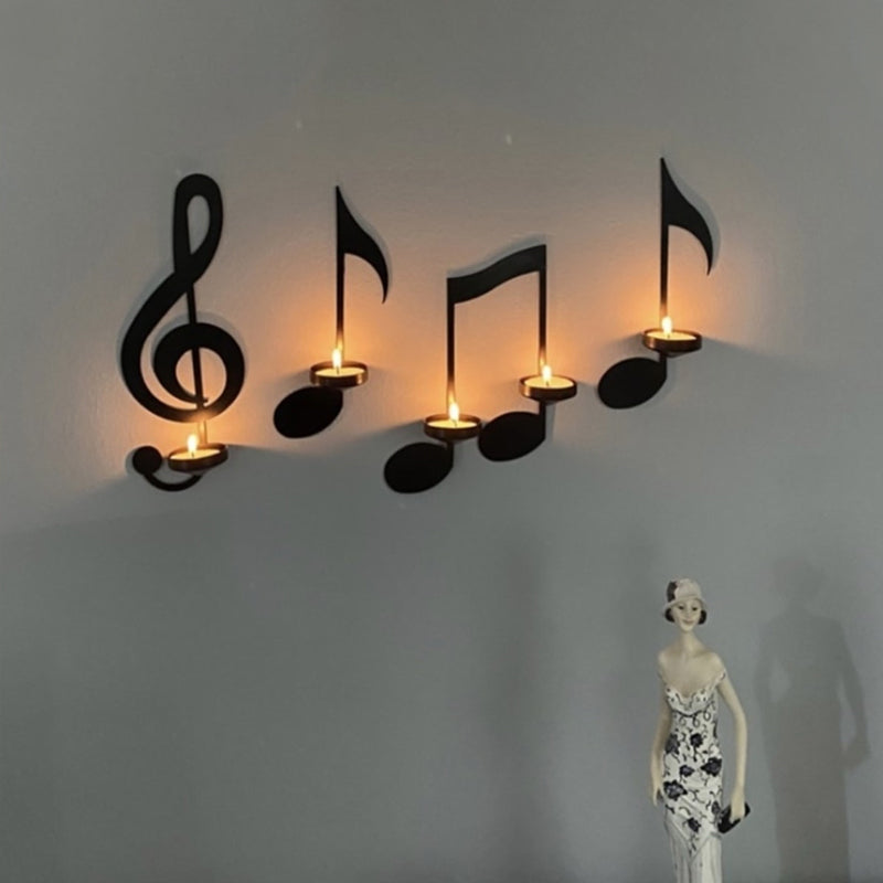 Lisslune | 🎼Black Musical Note Wall Light