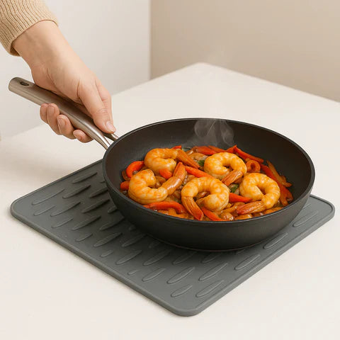 Lisslune | Heat-Proof Silicone Drying Mat | Fast Drying, Slip-Free & Space-Saving for Kitchen Organization
