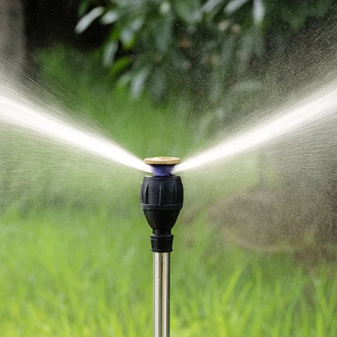 Lisslune | High-Pressure Rotating Tripod Sprinkler | 360° Coverage, Adjustable Height & Quick Setup for Garden Care and Summer Fun