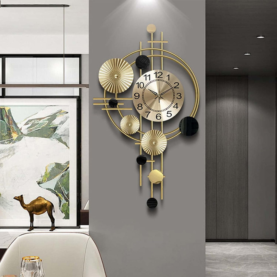 Lisslune | Large Modern Metal Wall Clock for Living Room