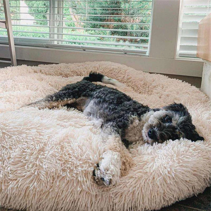 Lisslune | Long Plush Donut Pet Bed with Washable Cover and Non-Slip Base
