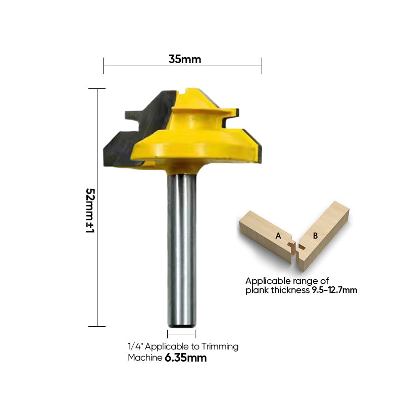 Lisslune | Router Bit 45-Degree Glue Joint Lock Miter