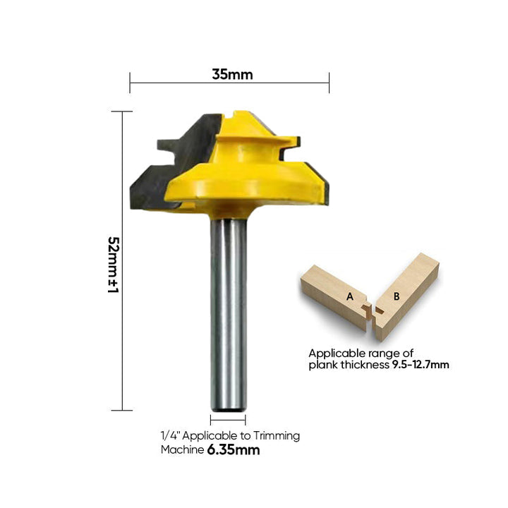 Lisslune | Router Bit 45-Degree Glue Joint Lock Miter