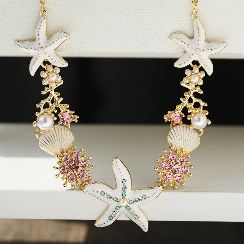 Lisslune | Shell Starfish Pearl Necklace