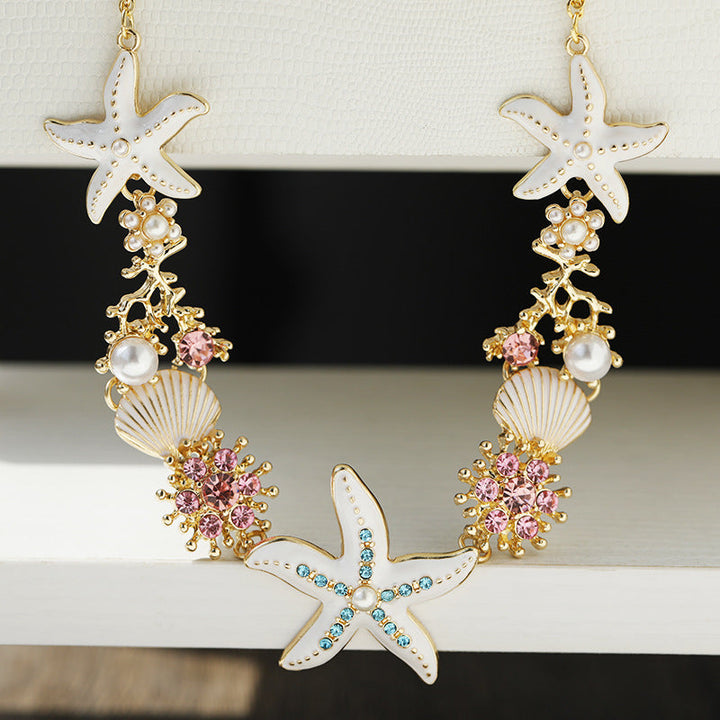Lisslune | Shell Starfish Pearl Necklace
