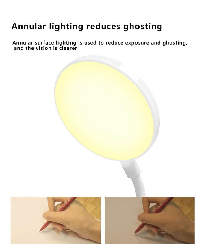 Lisslune | Simple LED Clip Desk Lamp Rechargeable Eye Protection Night Light