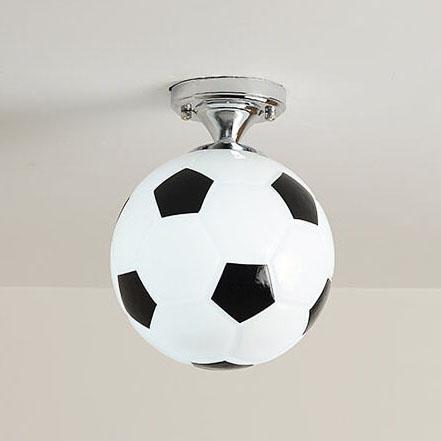 Lisslune | SportLume Creative Ceiling Light | Basketball & Football Design | Semi-Mount | Glass Lamp