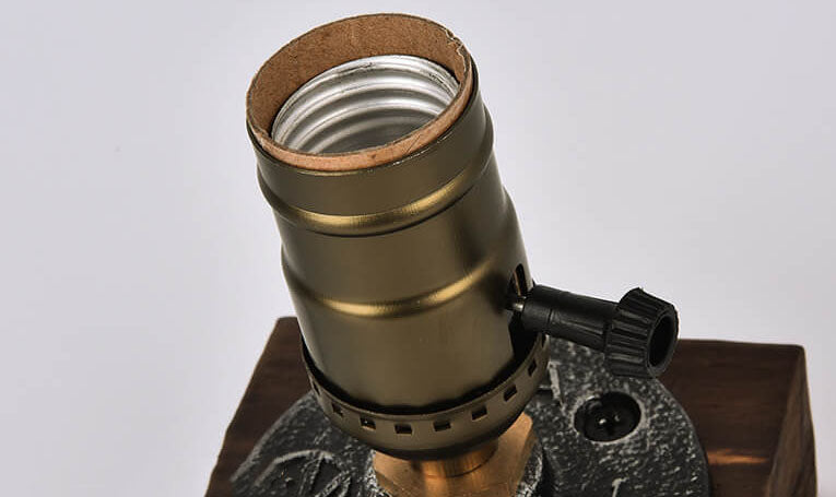 Lisslune | Vintage Industrial Iron Light Bulb 1-Light Table Lamp