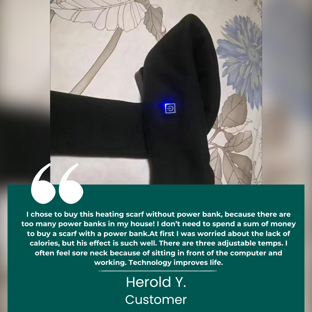 Lisslune | WarmFlex™ Heated Wrap for Neck | Heated Scarf for UK Winters