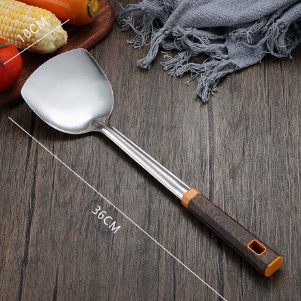 Lisslune | Wood Grain Stainless Steel Utensils | 6pcs Set
