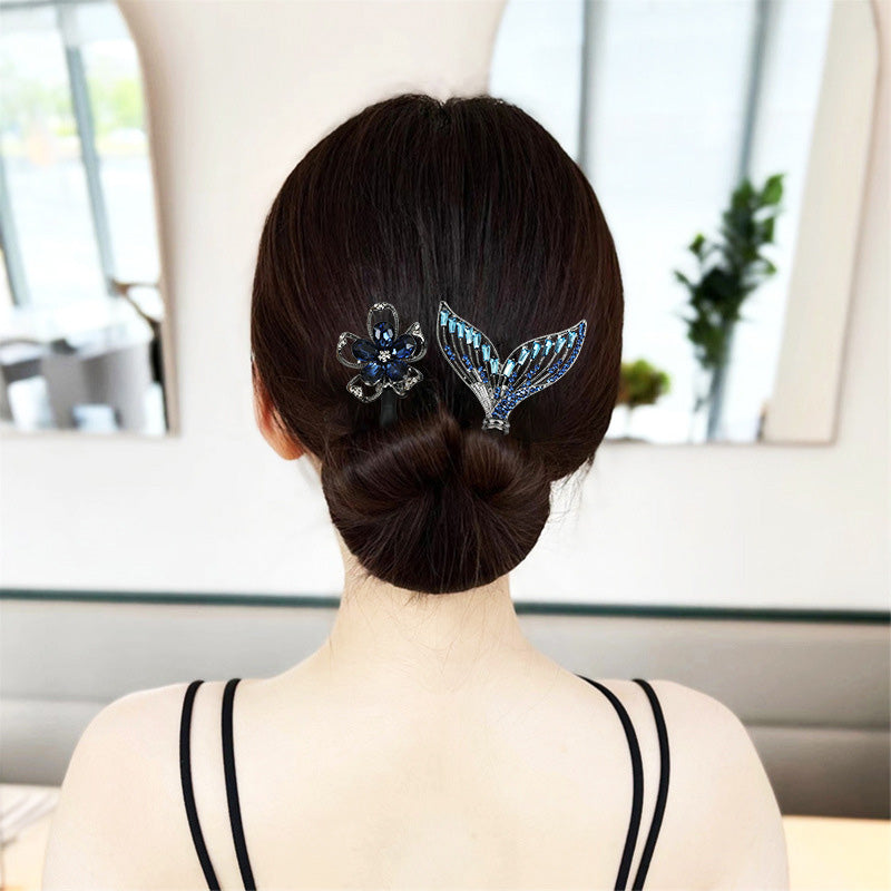 Lisslune | Rhinestone Flower Hair Clip