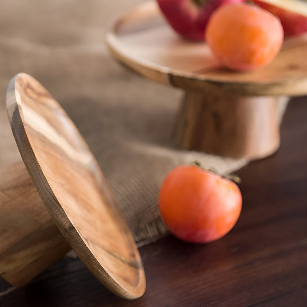 Lisslune | High Stand Wooden Cake Plate