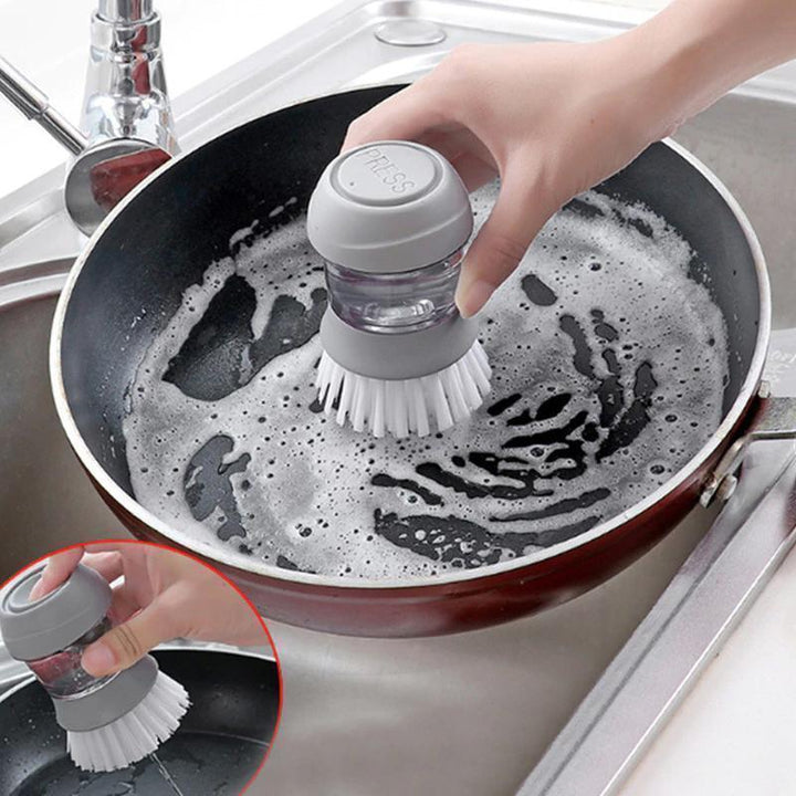 Lisslune | Dishwashing brush with integrated detergent dispenser