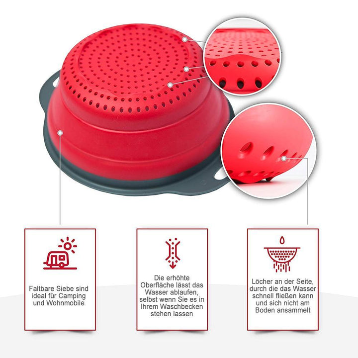 Lisslune | Silicone Foldable Drain Basket/Laundry Basket