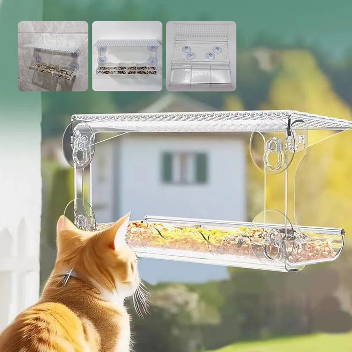 Lisslune | Outdoor Clear-Window-Suction-Cup-Birdhouse