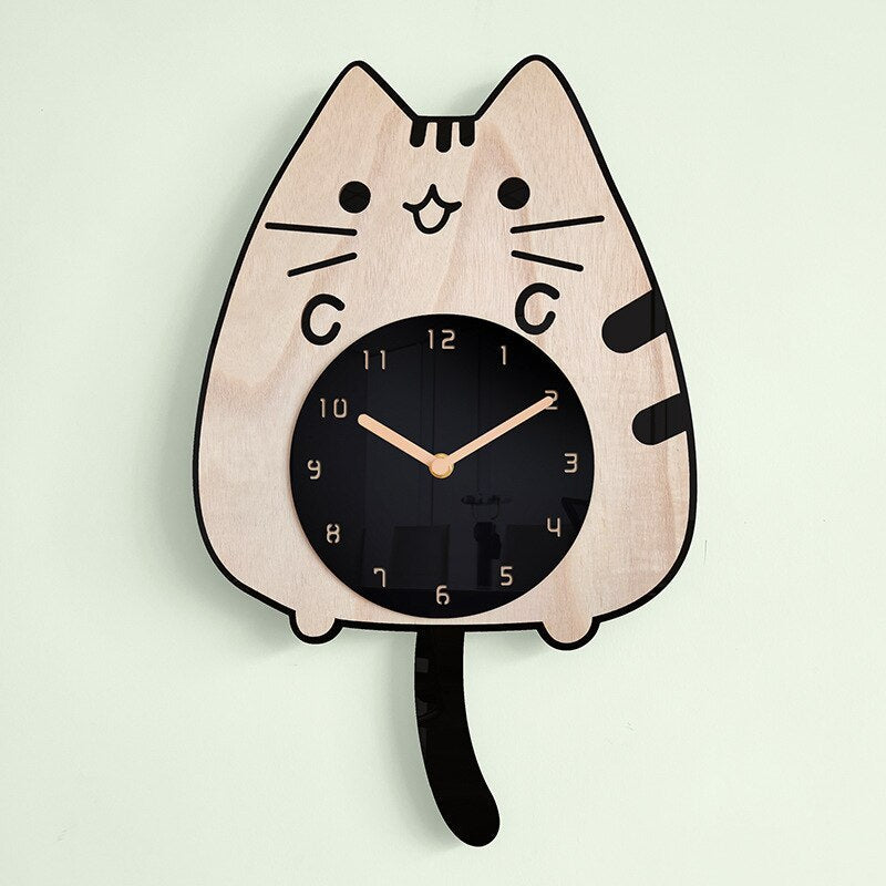 Lisslune | PurrTime - Swinging Cat Wall Clock