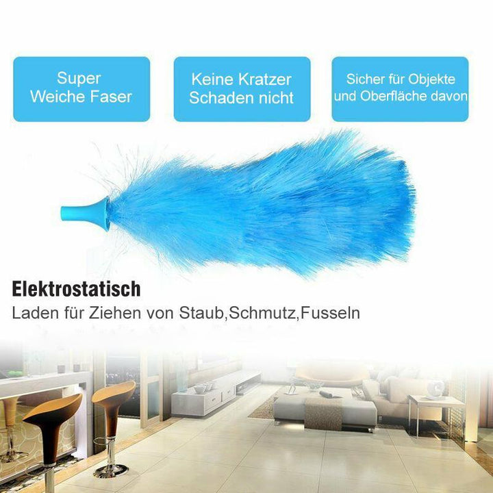 Lisslune | 360° Rotation Adjustable Electric Spring Duster with 2 Duster Heads