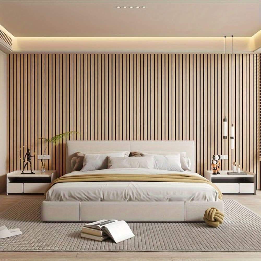 Lisslune | Self-Adhesive 3D PVC Wall Panels Wood Look