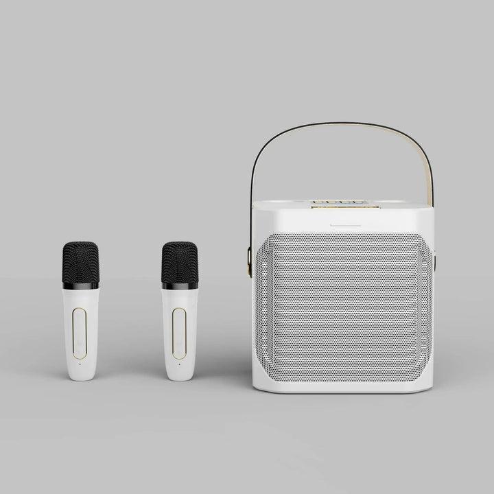 Lisslune | Karaoke Bluetooth Speaker – 360° Surround Wireless Subwoofer with Dual Mics