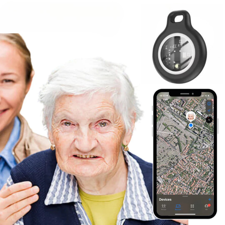 Lisslune | GPS Tracker for Seniors | Real-Time Tracking, Waterproof & No Subscription Fees for Peace of Mind