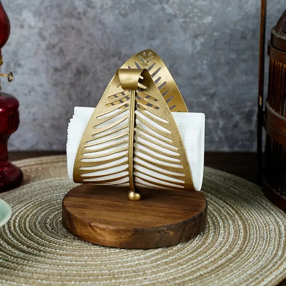 Lisslune | Iron Leaf Shape Tissue Holder