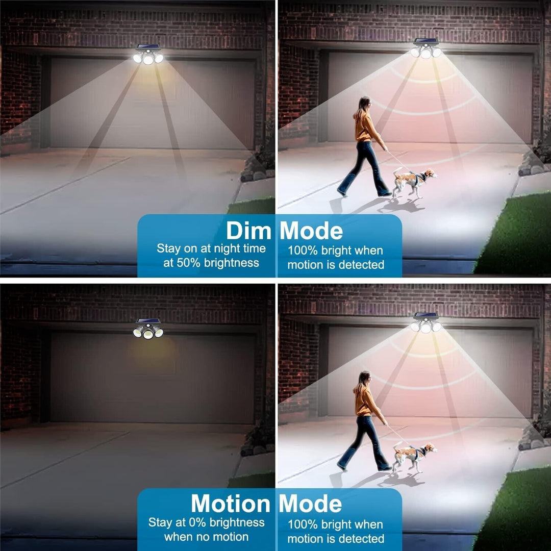 Lisslune | Solar Outdoor Security Floodlight with Motion Sensor