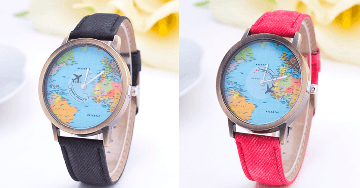 Lisslune | Unisex Watch Unique Design World Map Quartz Watch