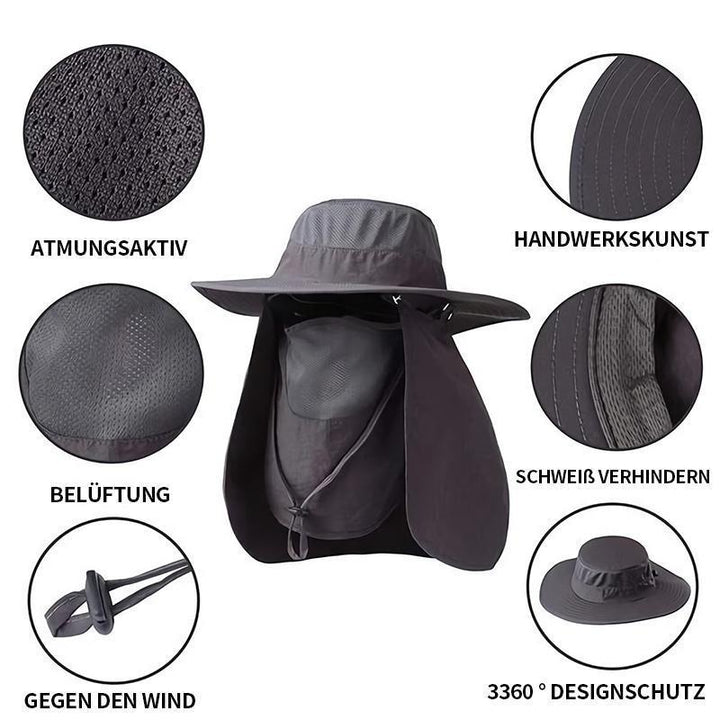 Lisslune | OUTDOOR SUN HAT - (moldable, crushable, foldable, extremely wind-resistant)