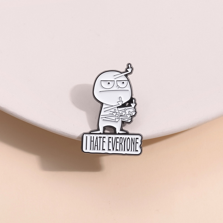 Lisslune | I HATE ALL funny brooch