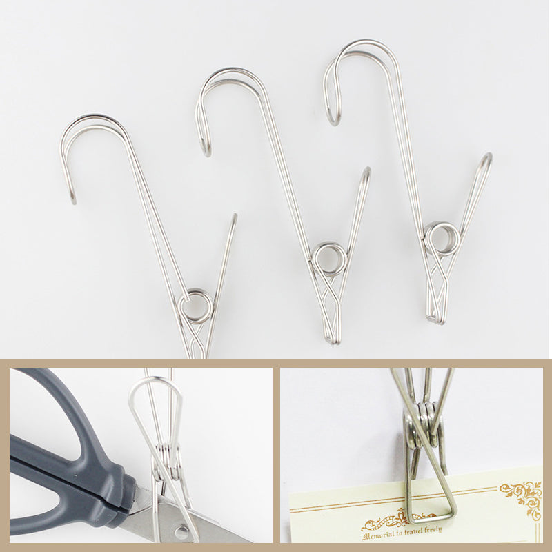 Lisslune | Hook wire clip made of stainless steel (10 pieces)