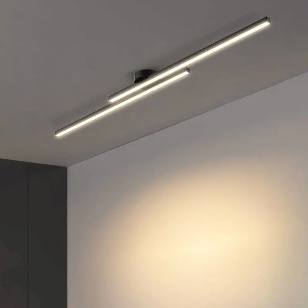 Lisslune | Minimalist Modern Hallway Lights – Long Strip Linear Ceiling Lamp, Close-to-Ceiling Chandelier, Remote Dimmable for Home Interiors