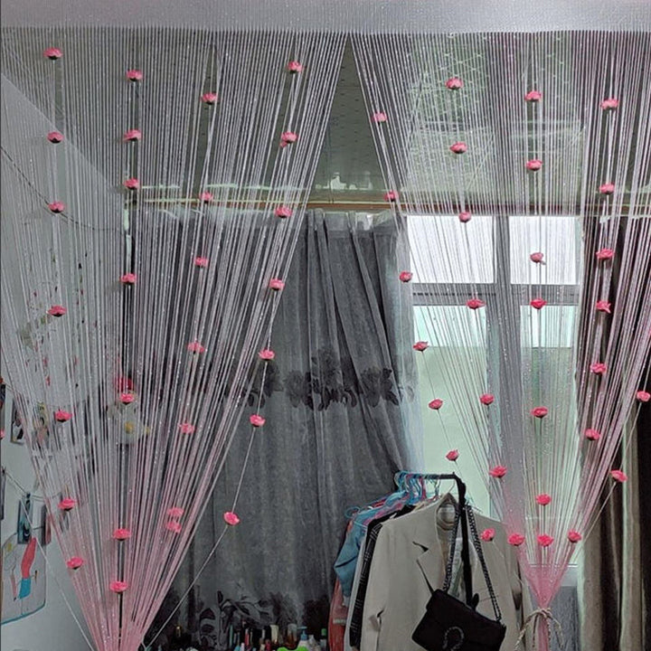 Lisslune | Rose Thread Door Curtain