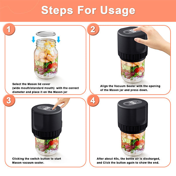 Lisslune | Electric vacuum sealer for jars