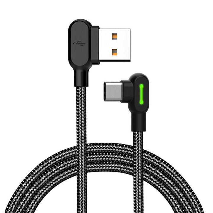 Lisslune | Bequee Lightning-USB charging cable with 90-degree design for iOS and Android