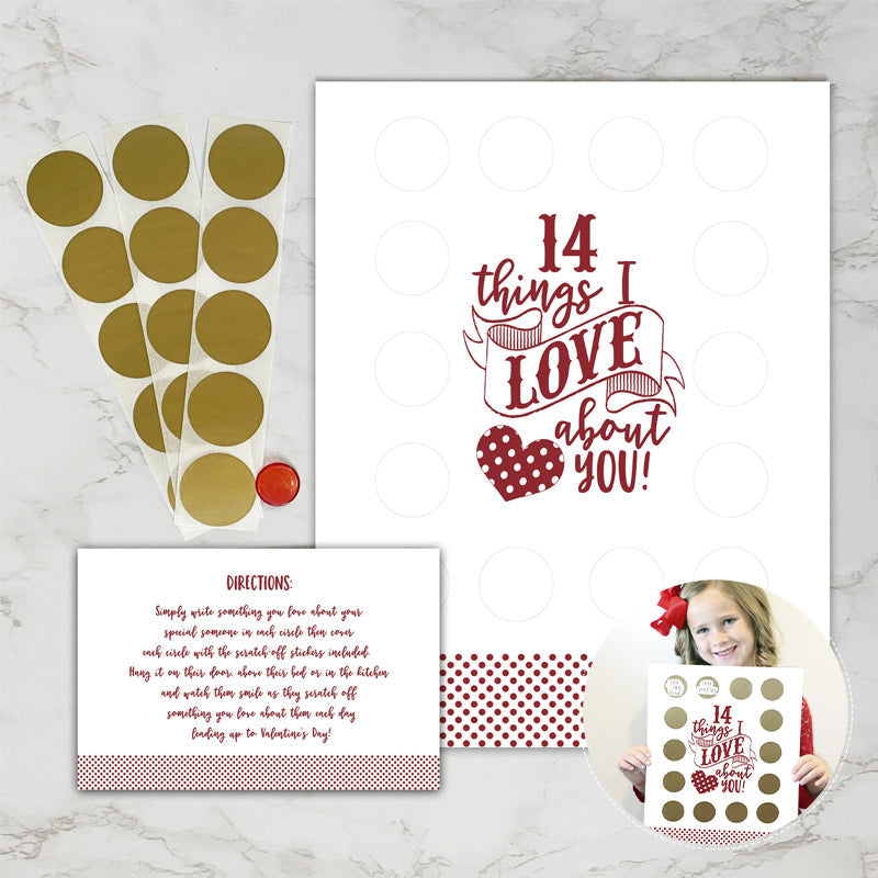 Lisslune | Valentine's Scratching Advent "14 Things I Love About You!"