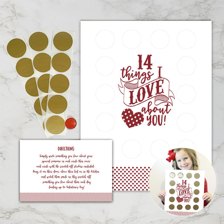 Lisslune | Valentine's Scratching Advent "14 Things I Love About You!"