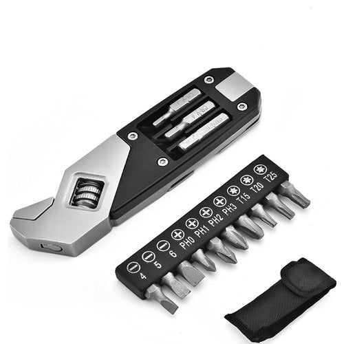 Lisslune | Multi-Function Portable Stainless Steel Adjustable and Foldable Allen Wrench With Screwdriver, for Everyday Use