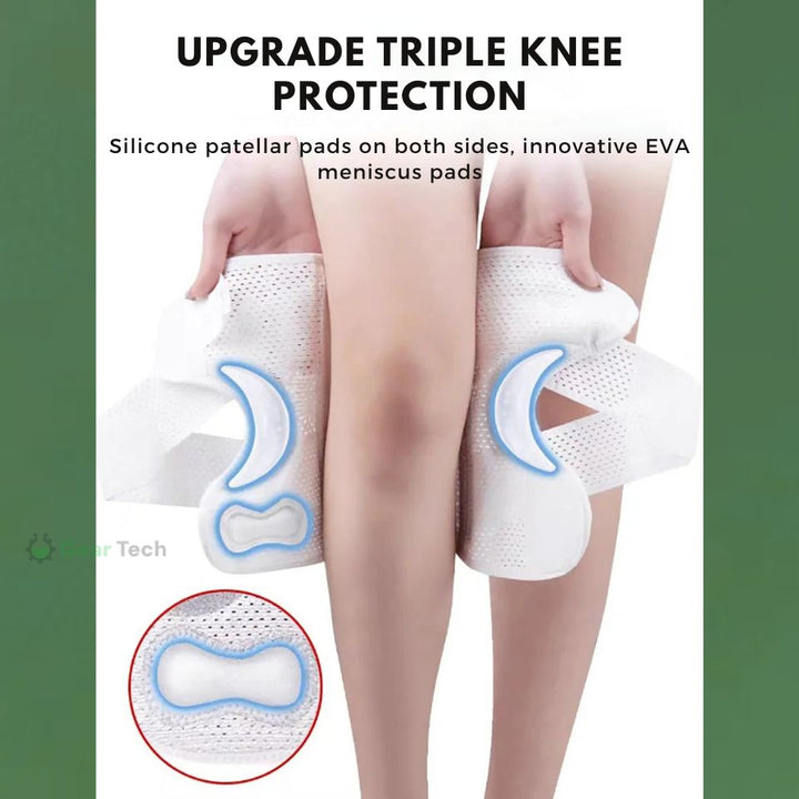 Lisslune | Knee Pads for Pain Relief | Support Compression Springs & Adjustable Tension Strap for Stability and Joint Protection