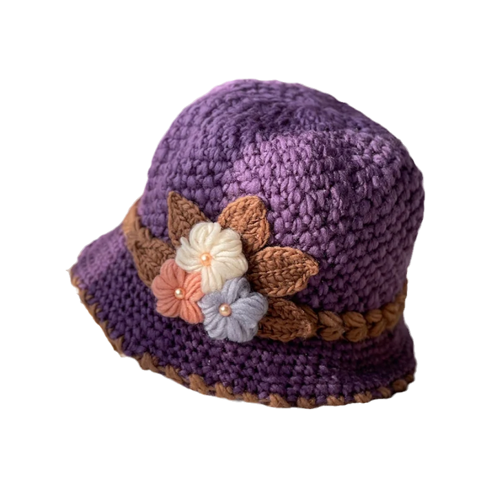 Lisslune | French Thick Women's Flower Knit Wool Hat