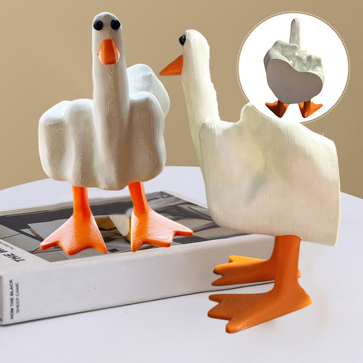 Lisslune | Middle Finger Duck Resin Ornament
