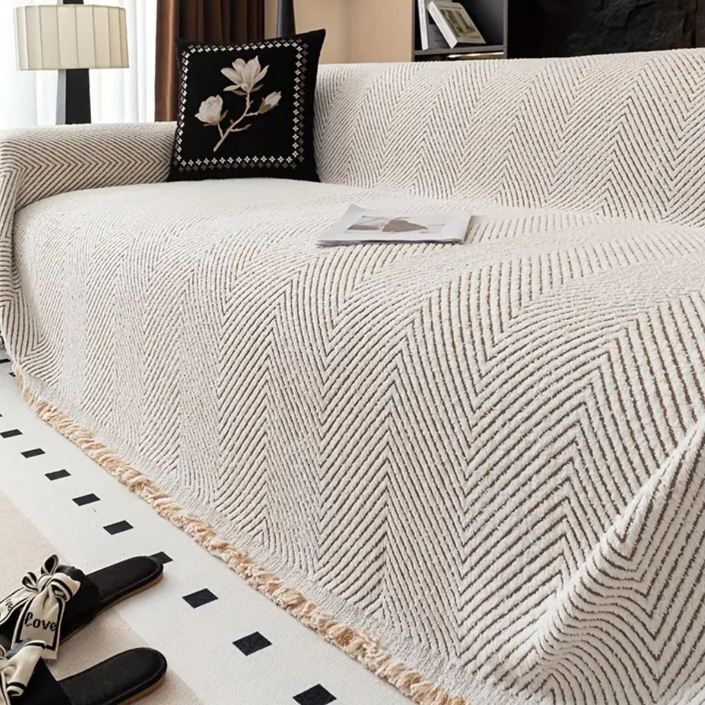 Lisslune | Stripe Herringbone Sofa Cover