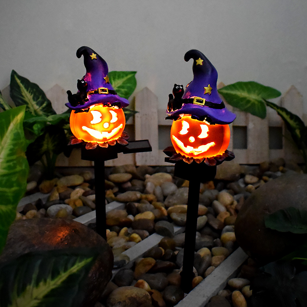 Lisslune | Halloween Solar Lights – Decorative LED Garden Lights with Pumpkin and Witch Designs
