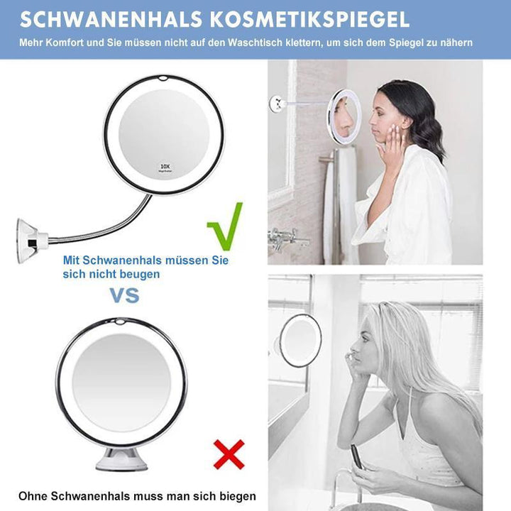 Lisslune | Magnifying makeup mirror with light suitable for high-precision makeup