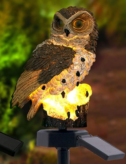 Lisslune | Solar Garden Light Owl – LED Outdoor Light for Garden, Terrace and Balcony, weatherproof