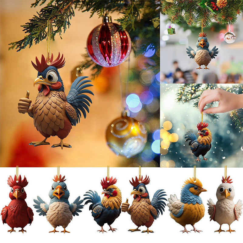 Lisslune | Cartoon Rooster Decorative Ornaments