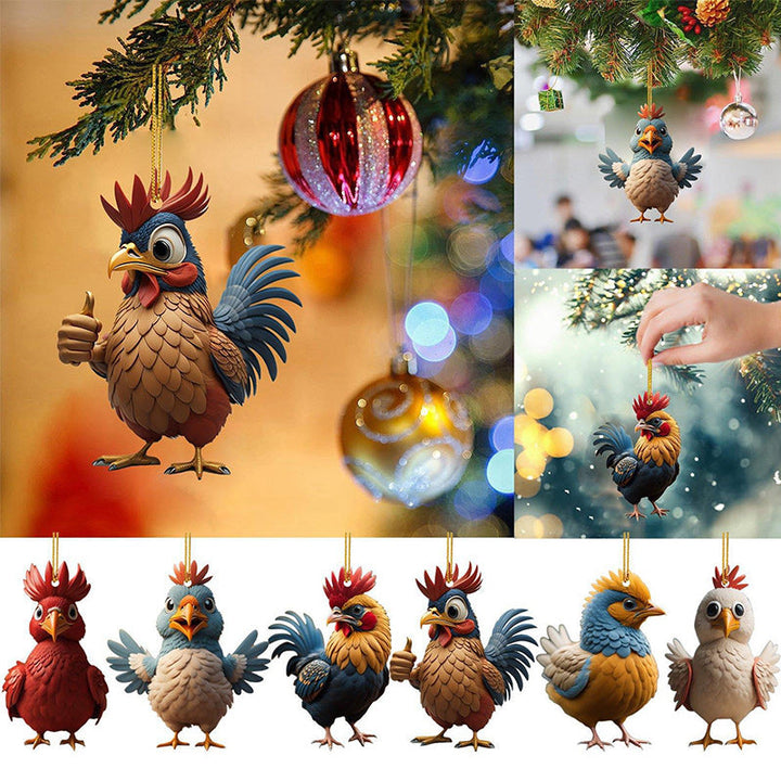 Lisslune | Cartoon Rooster Decorative Ornaments