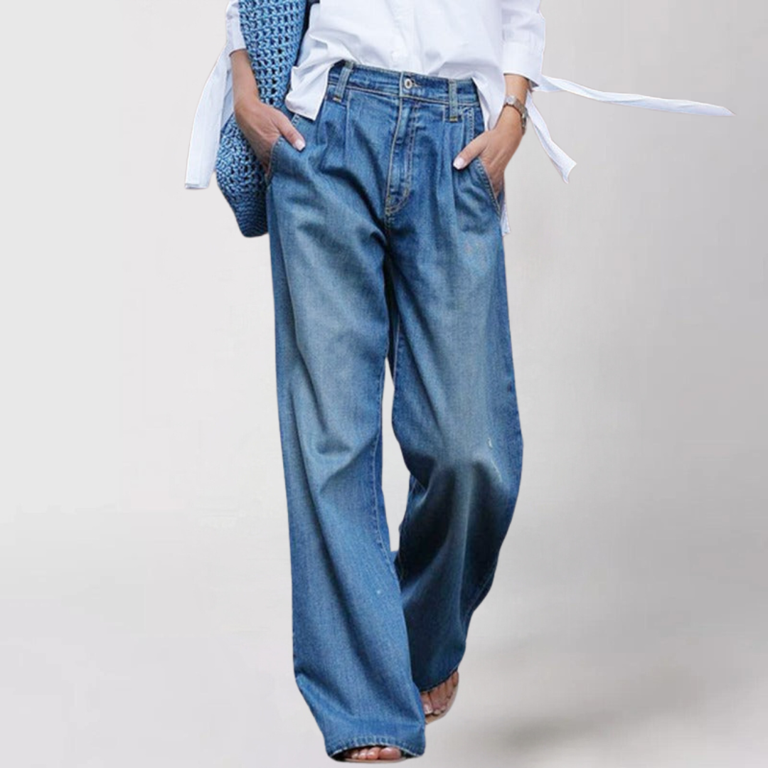 Lisslune | Comfortable wide-cut women's jeans