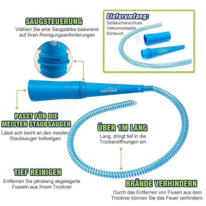 Lisslune | Vent vacuum cleaner hose for washing machine and dryer, removes lint